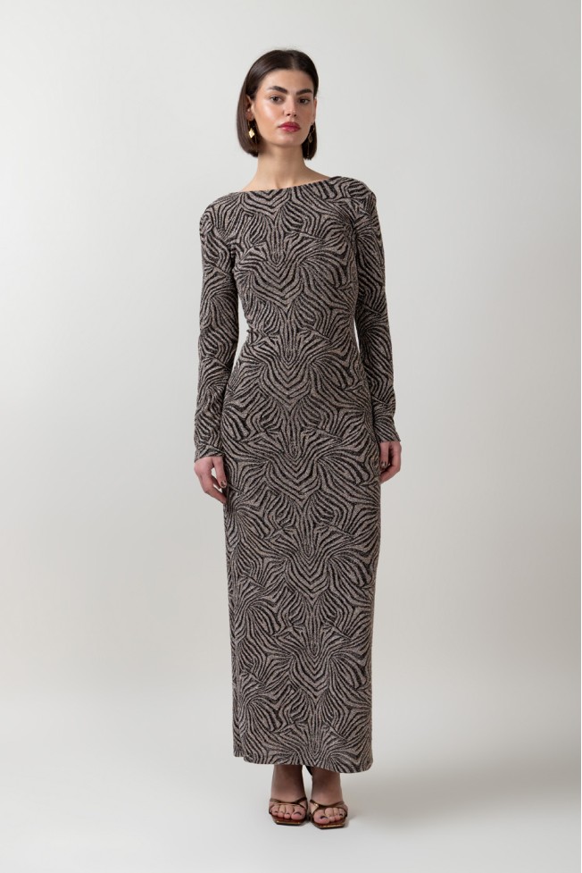 LUREX DRESS WITH OPEN BACK